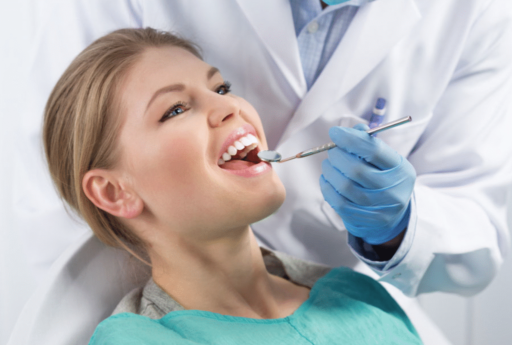 Patient consulting for restorative dentistry in our Princeton clinic